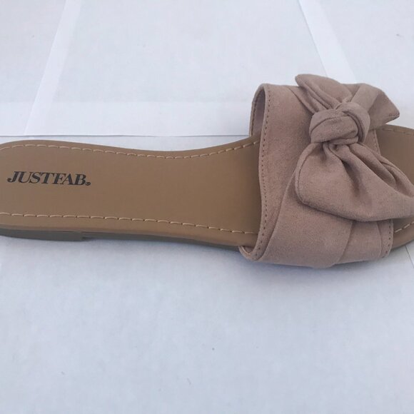 JustFab Bow Slide Sandal - Picture 2 of 3